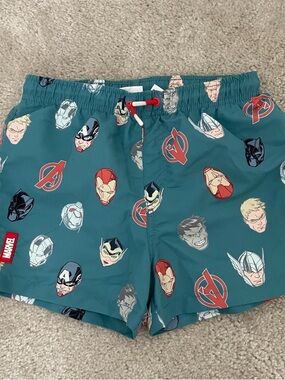 Zara Teal Marvel Kids Swim Shorts